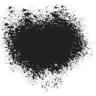 Splash blot banner set in black on white abstract watercolor N35
