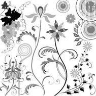 Floral design elements set N3