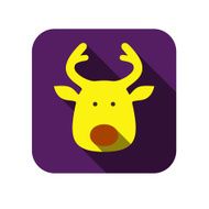 deer bear face flat icon design Animal icons series N2