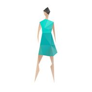 Woman silhouette fashion style isolated on a white backgrounds N6