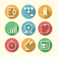 Vector icons for freelance and business N6
