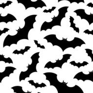 Seamless background with bats Vector illustration N7