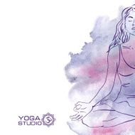 Woman sitting in the lotus yoga pose