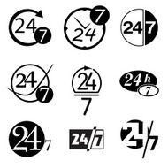 black icon character 24 7