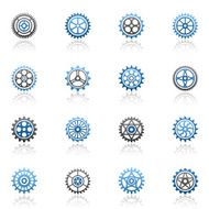 Blue Gears Icon Set