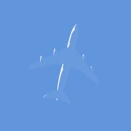 Highlights simplified airplane silhouette