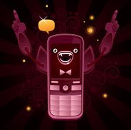 Crazy happy robot phone