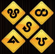 Yellow Signs - Arrows N5