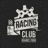 Emblem racing club in retro style N2