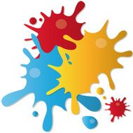 Colored blots on the white background Vector