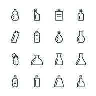 Bottle Silhouette Icons N4
