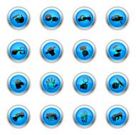 Blue Icons - Hand Actions