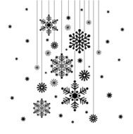 Hanging Snowflake in Silhouette