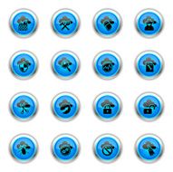 Blue Icons - Cloud Computing Security