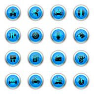 Blue Icons - Automobile Repair Shop