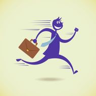 Fast Running Businessman