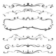Set of vintage vector dividers N52