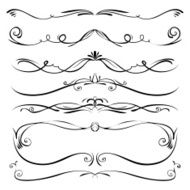 Set of vintage vector dividers N53