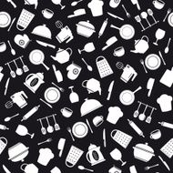 Seamless pattern of kitchen tools N2