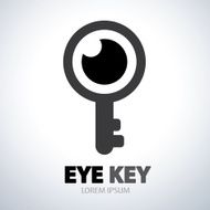 Eye key symbol icon