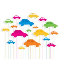 colorful car design pattern background