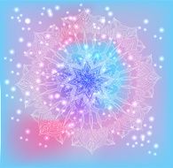 vector delicate lace round floral pattern
