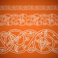 Seamless floral tiling border N12