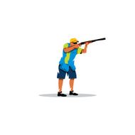 Clay shooting sign Vector Illustration N2
