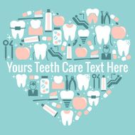 Dental care heart symbol