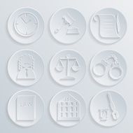 law judge icon set justice sign N8