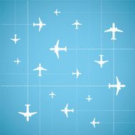 Vector flat style air travel background