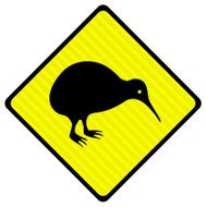 Kiwi Road Sign N2