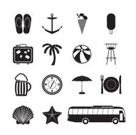 Summer Vacation Icons Set N3