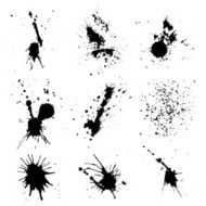 vector ink splashes collection