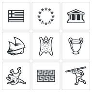 Greece vector icons Vector Illustration N2