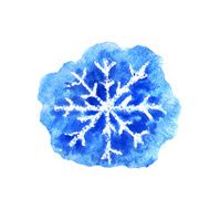 Vector Watercolor Snowflake N2