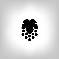 Black silhouette of grape Vector illustration N2