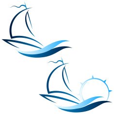 Yacht on the waves