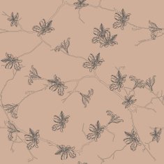 Neutral almond floral seamless vector pattern N2