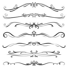 Set of vintage vector dividers N45