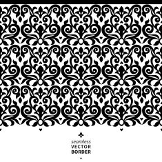 Vector seamless border in Victorian style N62