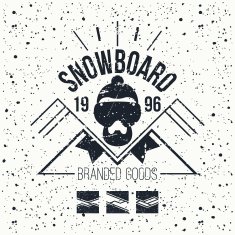 Snowboard retro emblem N2