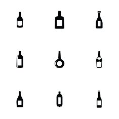 bottles 9 icons set N2