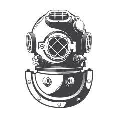 Vintage diving helmet