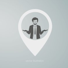businessman web pointer icon N3