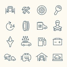 car service icons N17