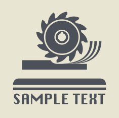 Saw wheel icon or sign