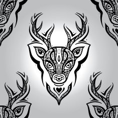 Deer head Seamless pattern N6