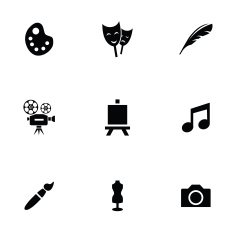 art 9 icons set