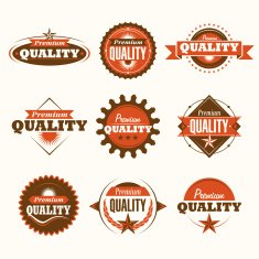 Set of premium quality labels